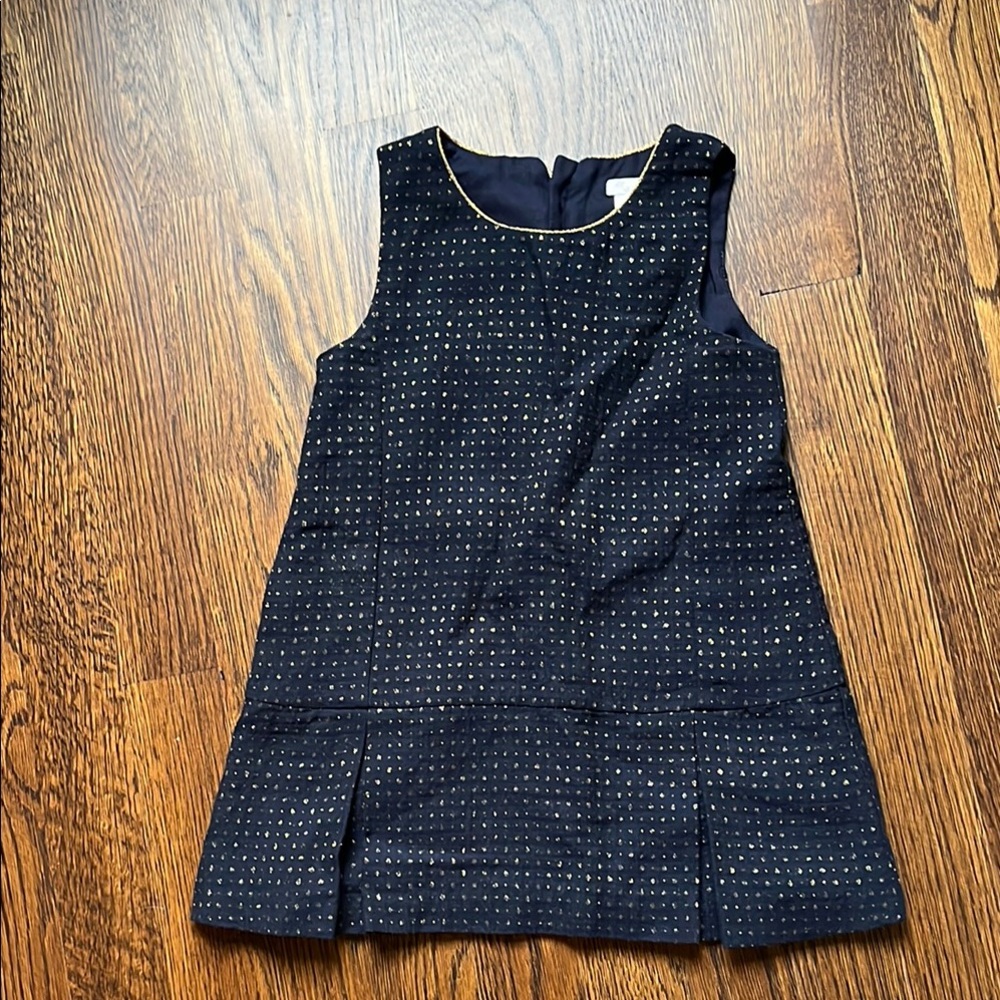 Chloe toddler black and Gold Sleeveless Dress